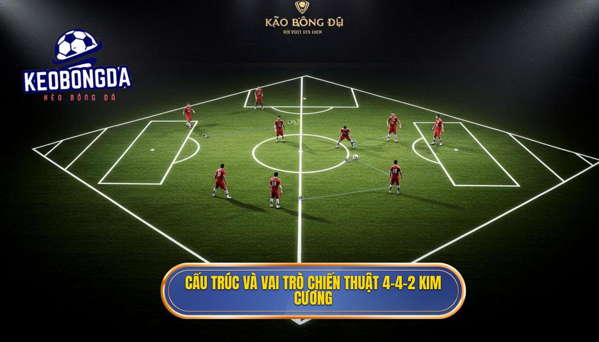 1. Cấu trúc và Vai trò cốt lõi của Chiến thuật 4-4-2 Kim Cương